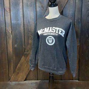 McMaster University crew neck grey sweater